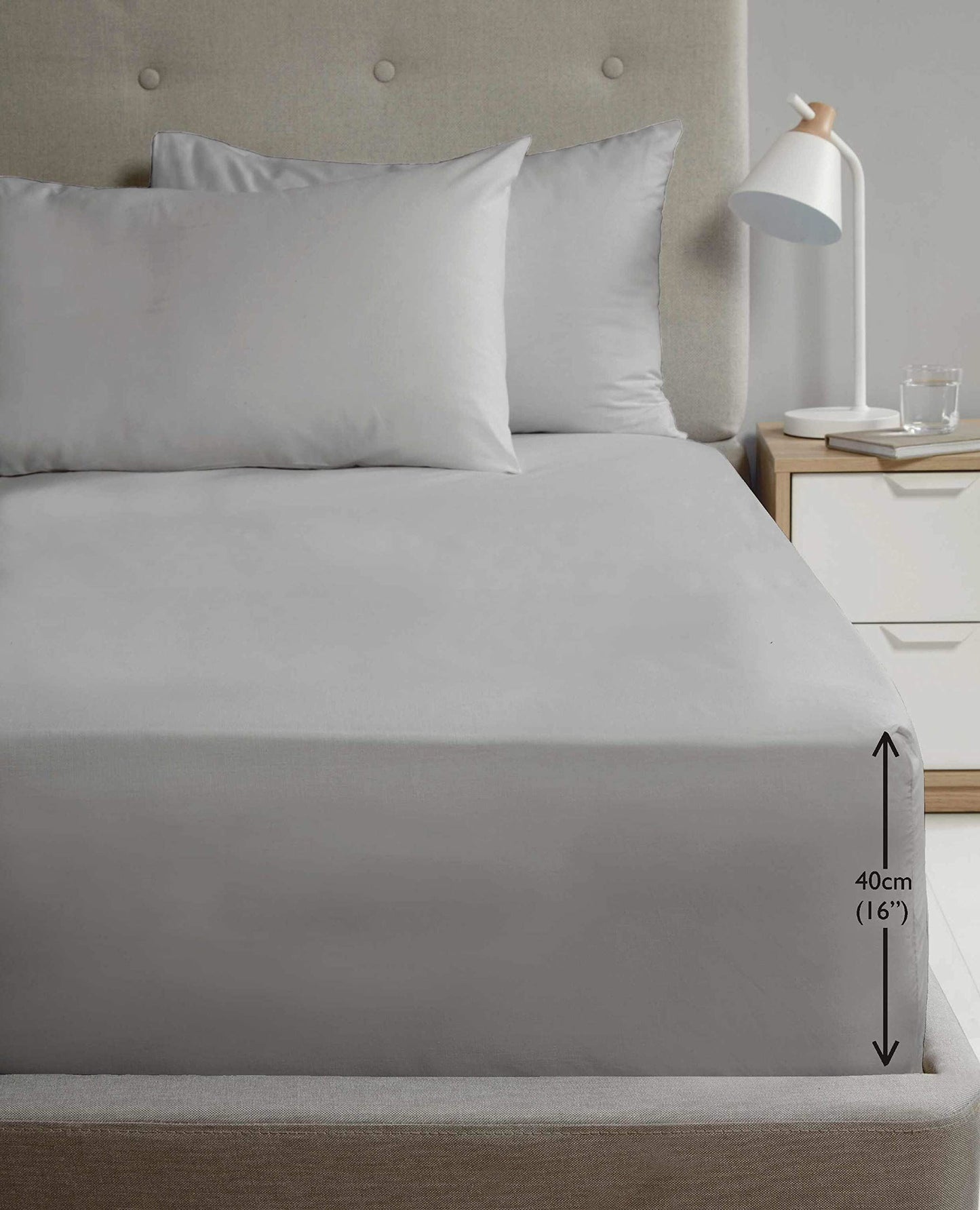 SND Percale Grey Flat Sheet