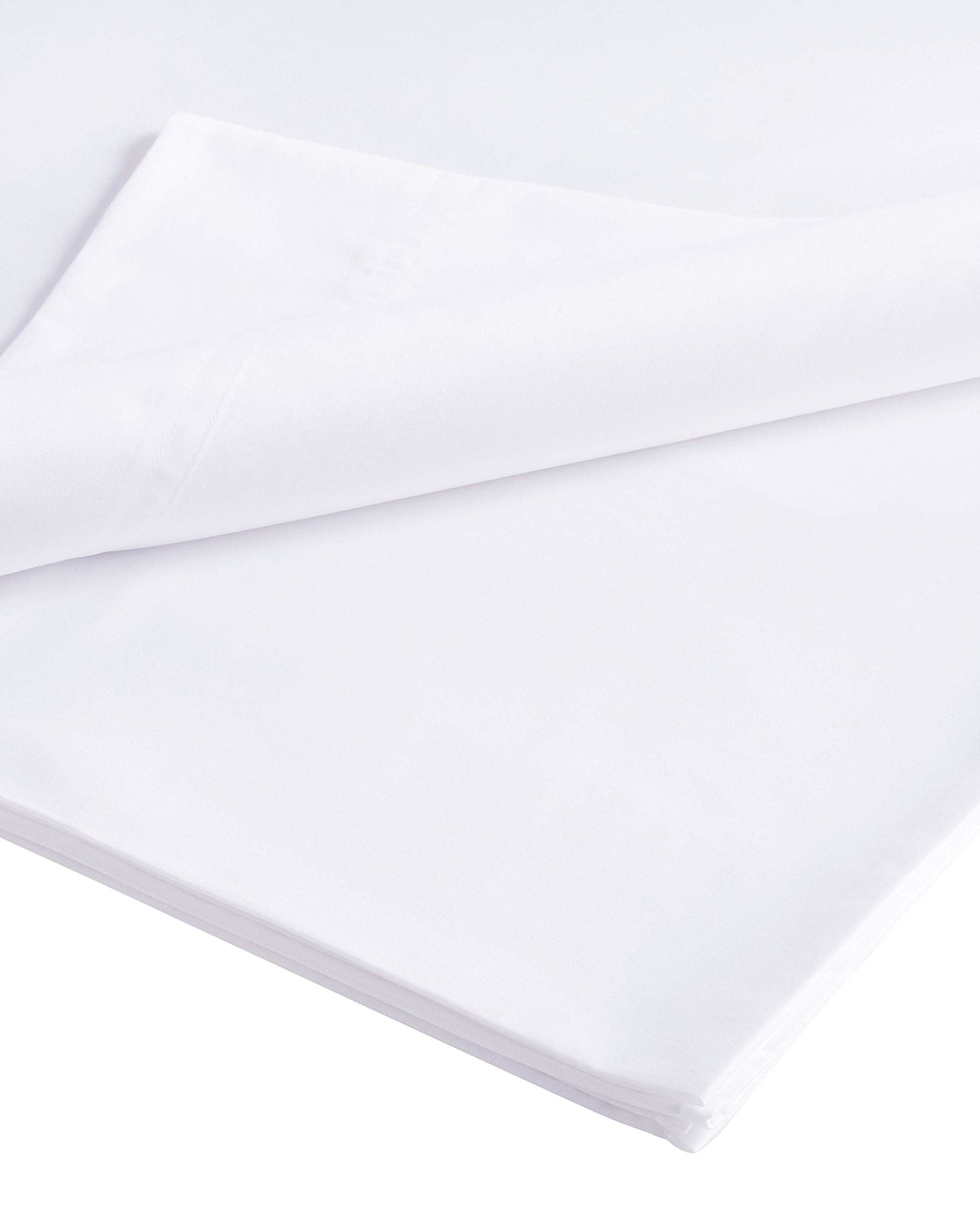 800 TC Cotton Sateen White Flat Sheet