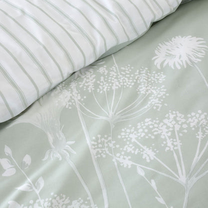 Meadowsweet Floral Green Duvet Set