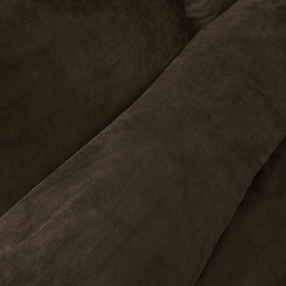 Catherine Lansfield Kingsley Soft Matt Velvet Bedding Duvet Cover Set Chocolate