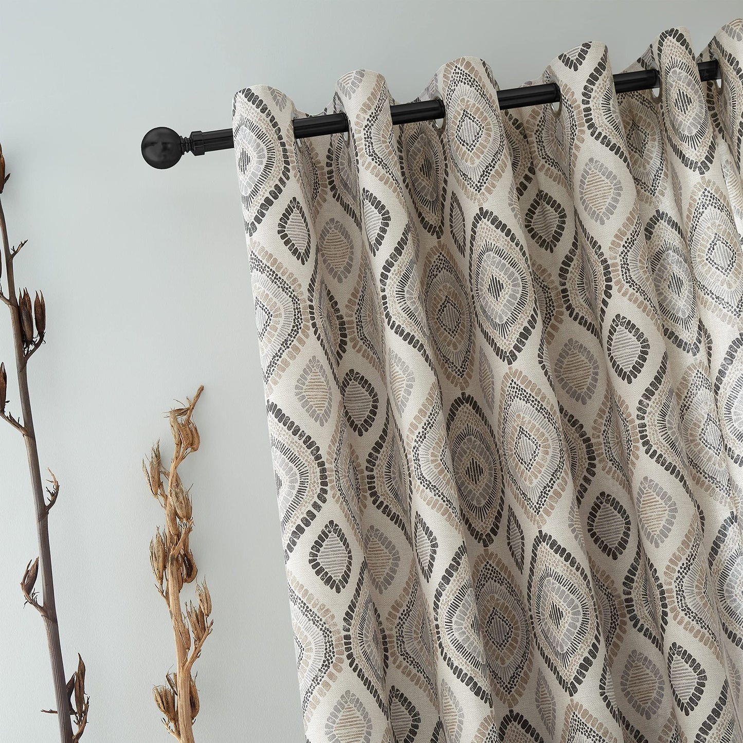 Ziri Natural Eyelet Curtains