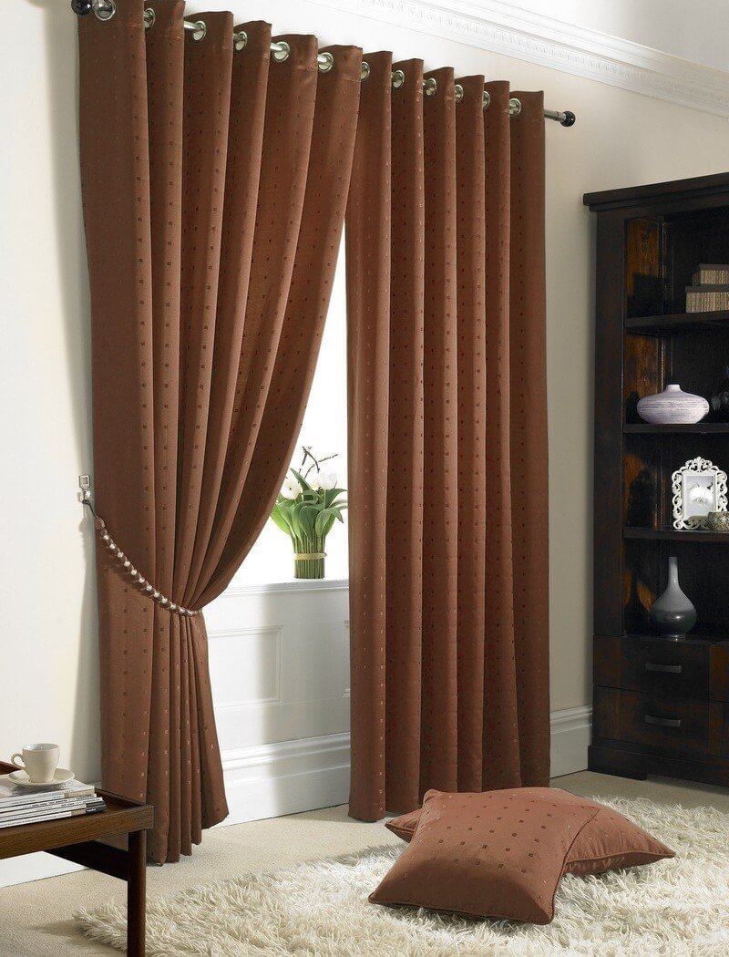 Madison Orange Eyelet Curtains