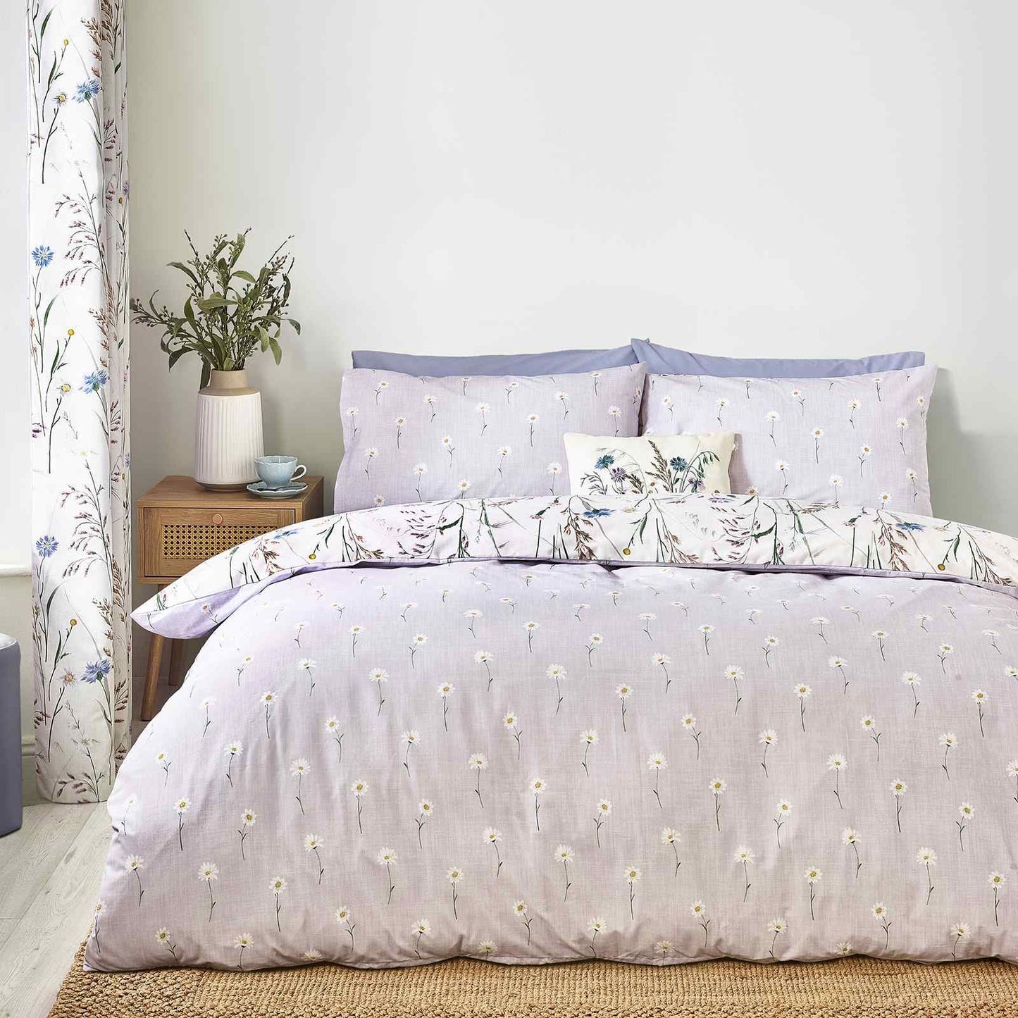Grasmere Floral Lilac Duvet Cover Set