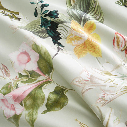 Exotic Floral Green Duvet Cover Set