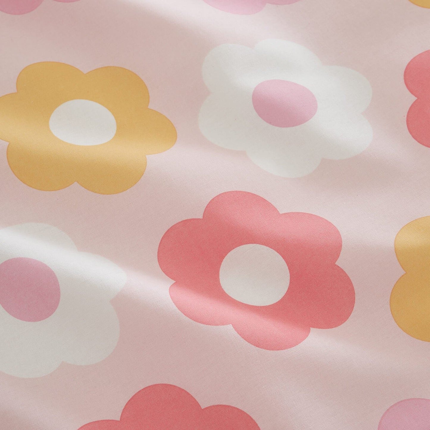 Retro Daisy Pink Fitted Sheet