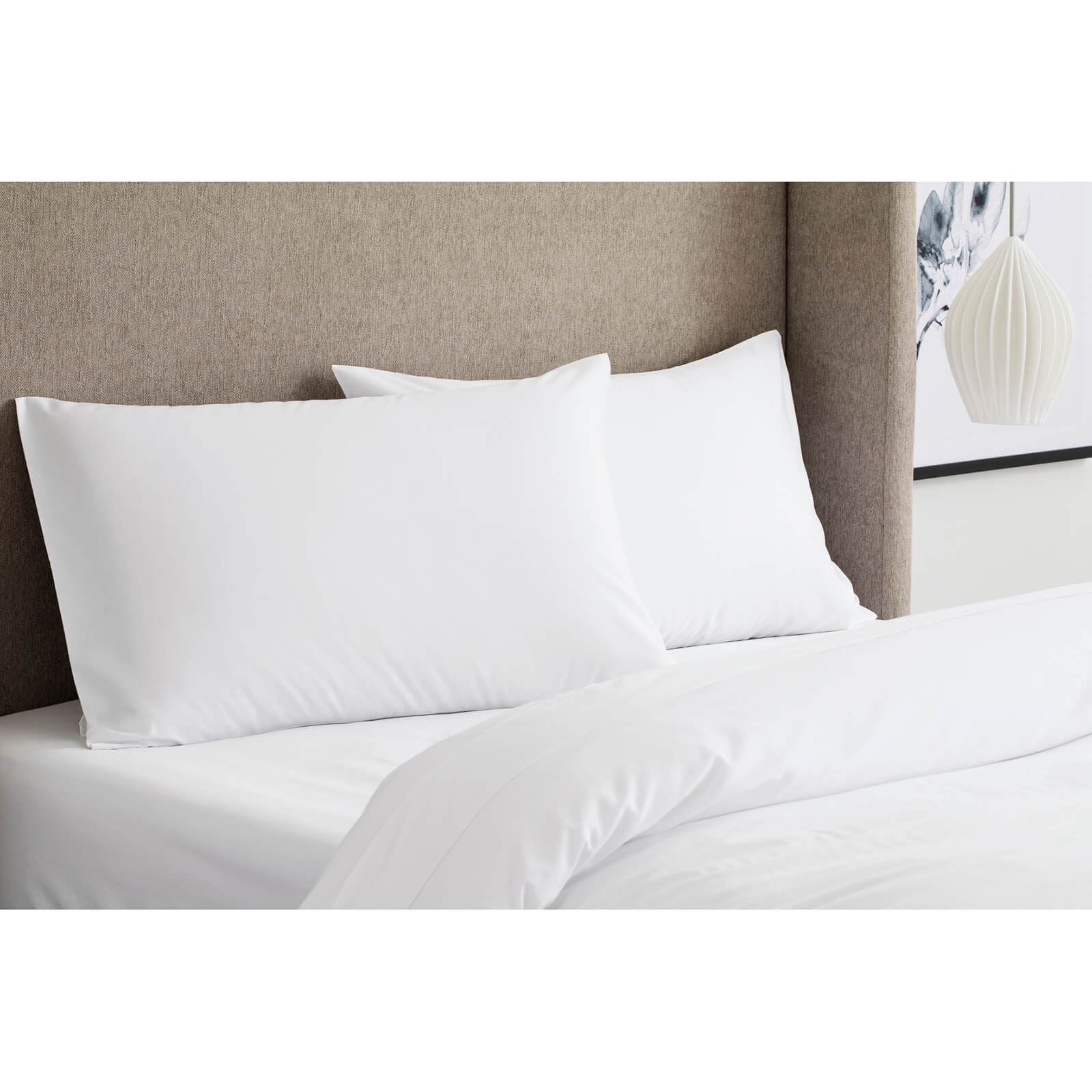 Tencel White Tailored Pillowcase Pair