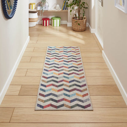 Coral H1059 Multi Modern Washable Rug