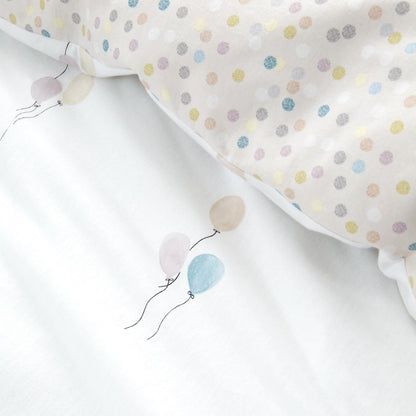 BrushedBalloons White Duvet Cover Set