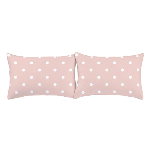 Brushed Spot Pink Housewife Pillowcase Pair