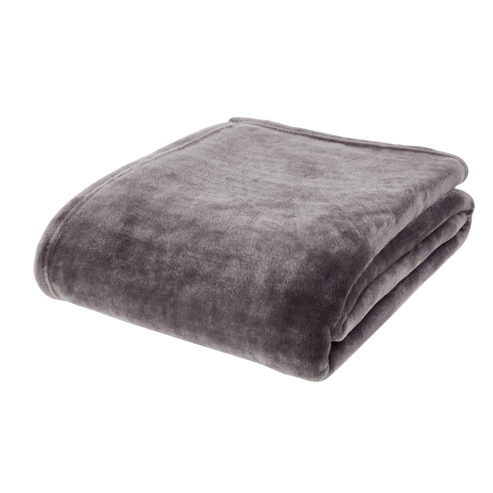 Raschel Charcoal Throw