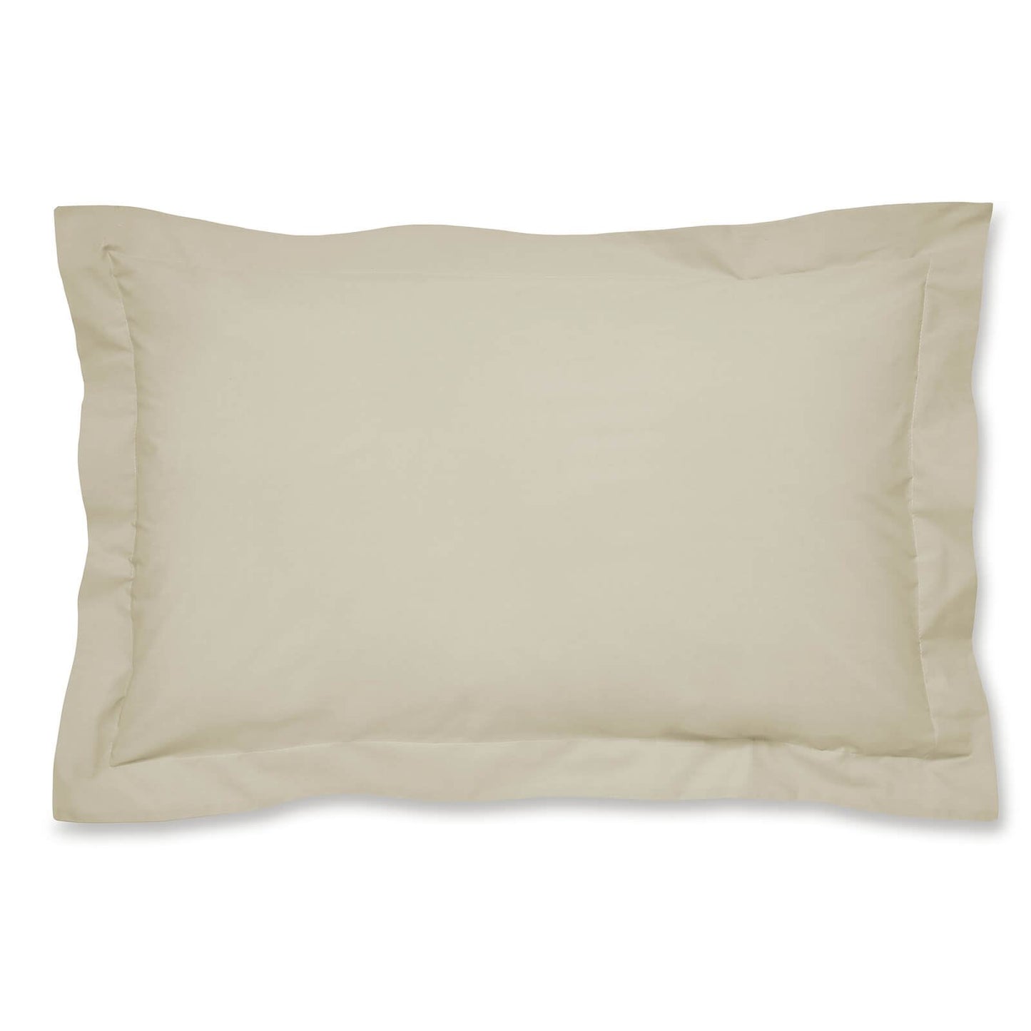 Easy Iron Percale Cream Oxford Pillowcase Pair