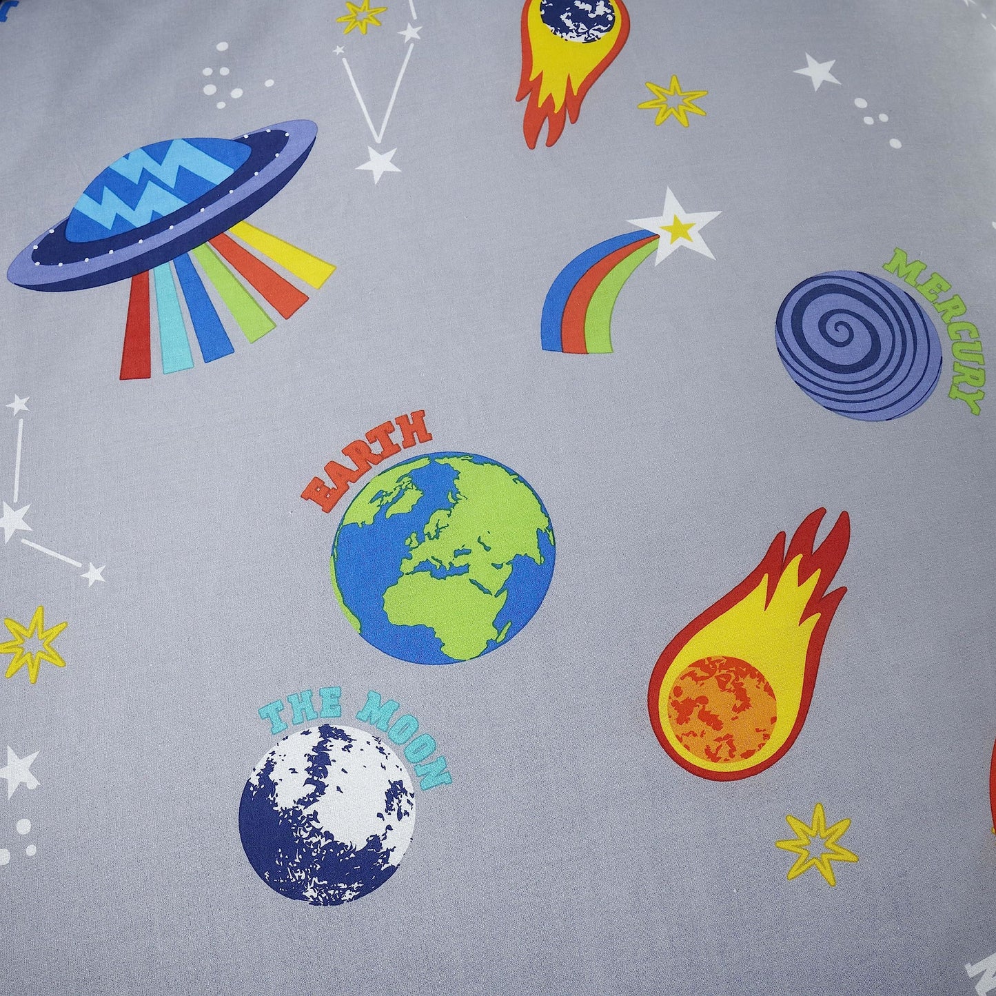 Lost In Space Grey Fitted Sheet