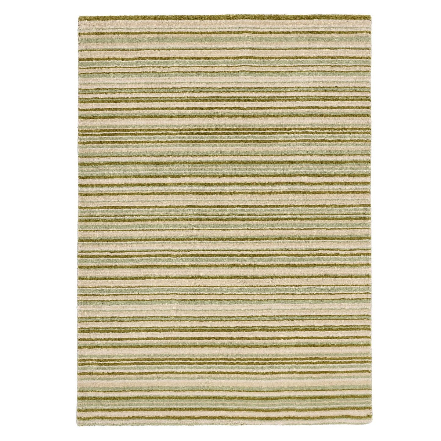Origins Fine Stripes Green Rug - 160 x 230cm (5ft 3" x 7ft 6")