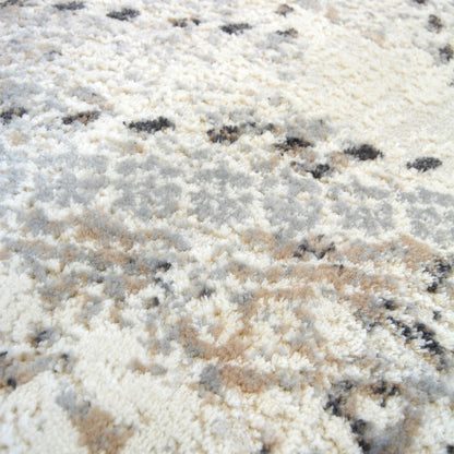 Abstract Square Grey Rug
