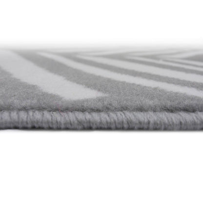Maestro Herringbone Silver Contemporary Rug