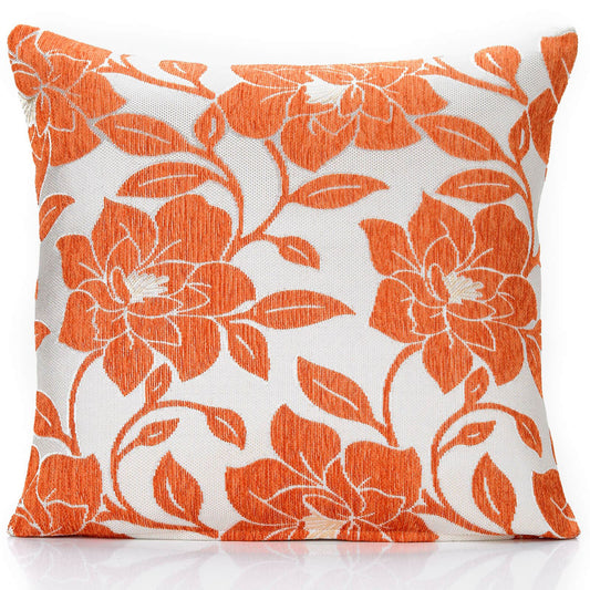 Peony Orange Cushion Cover