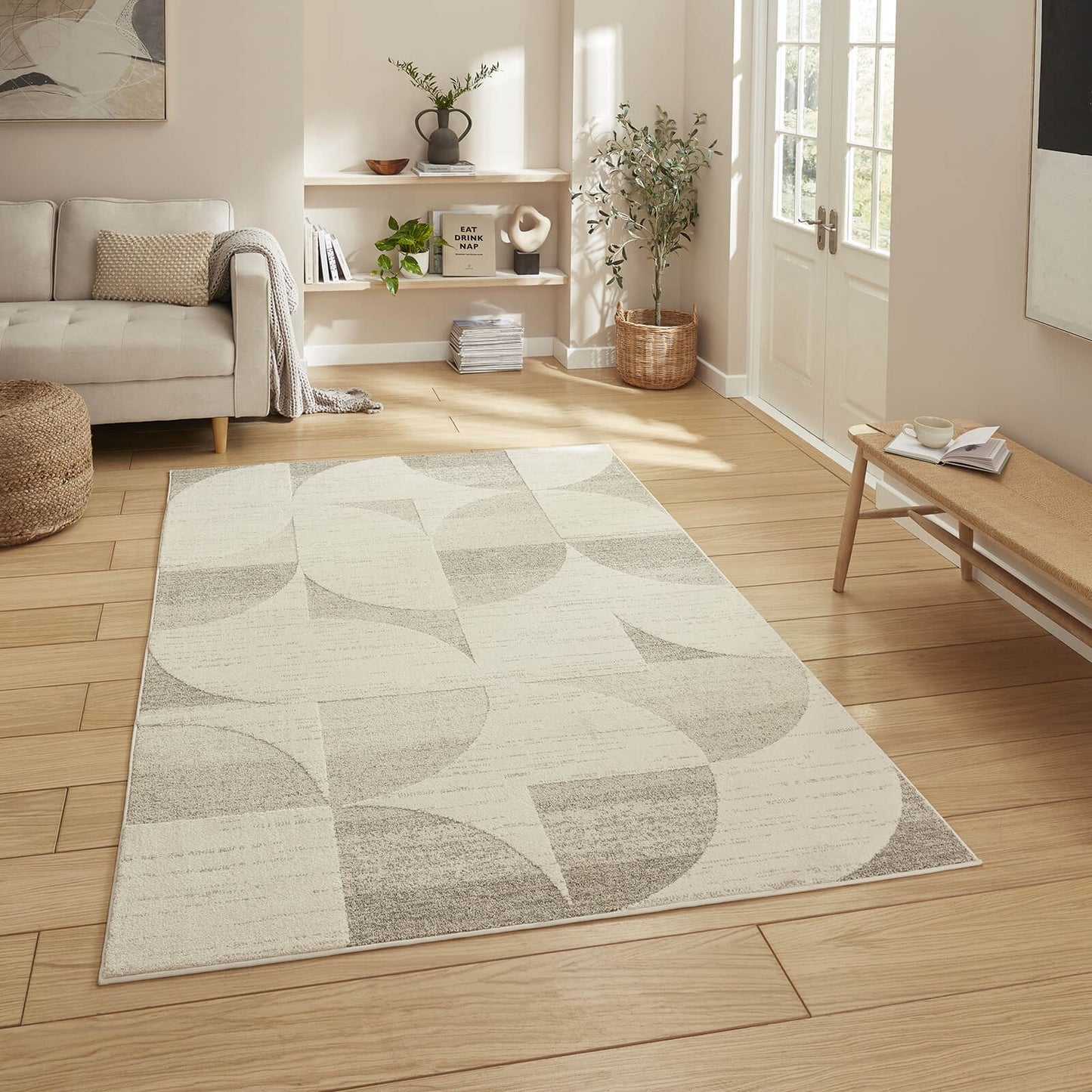 Elio 66747 Beige Modern Abstract Rug