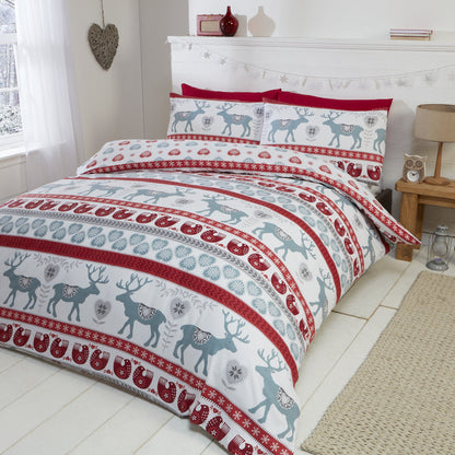 Scandi Red Duvet Set