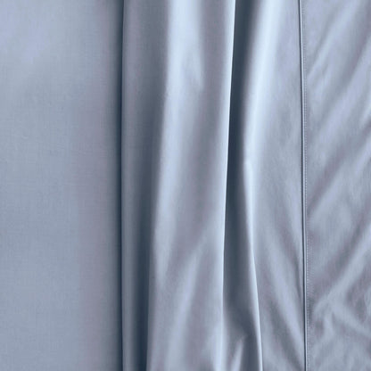 300TC Organic Percale Soft Blue Flat Sheet