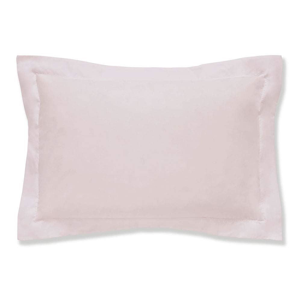 400TC Cotton Sateen Blush Pink Oxford Pillowcase Pair