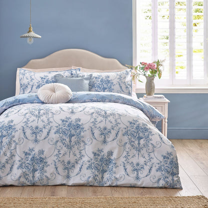 Catherine Lansfield Antoinette Blue Duvet Cover Set