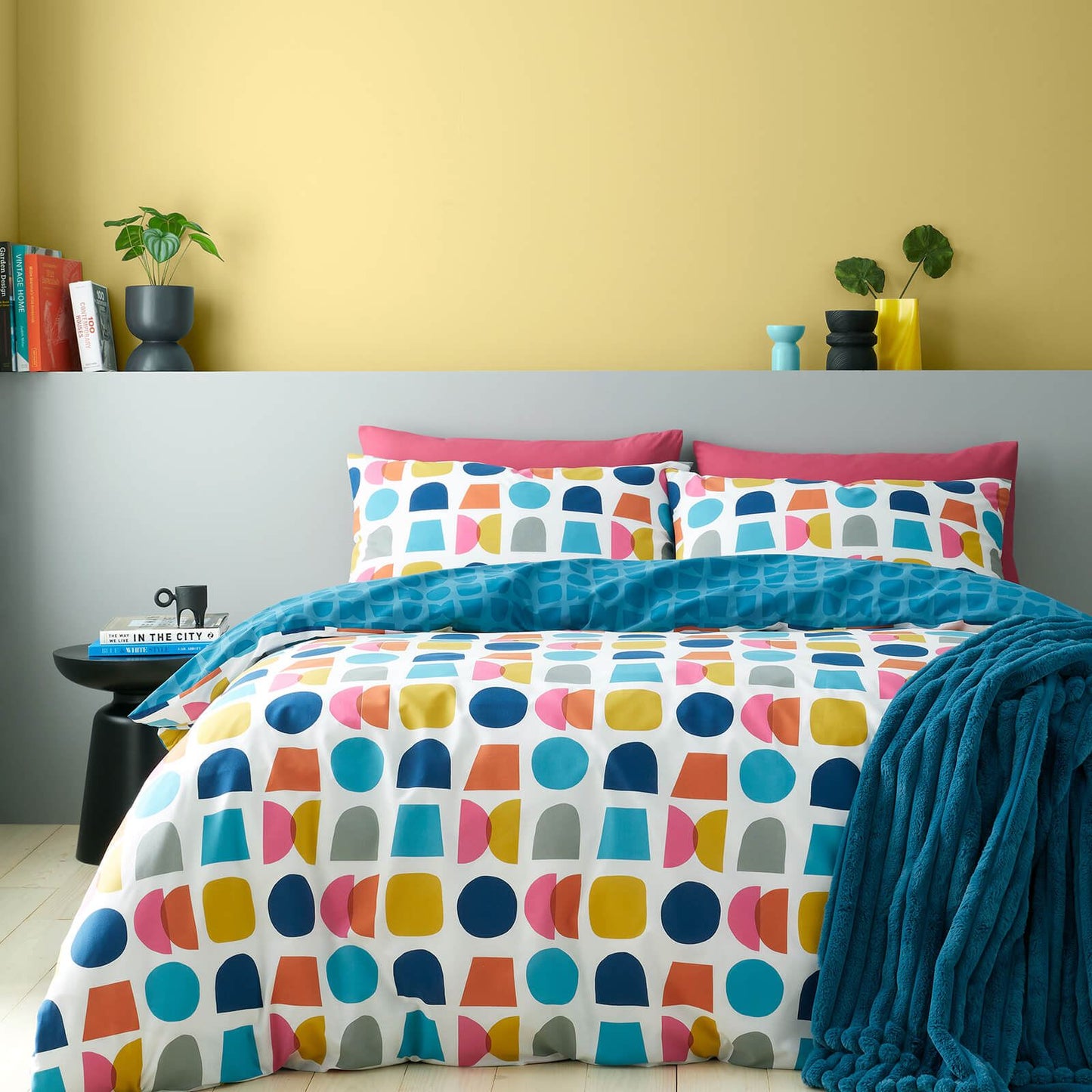 Connect Geo Teal Duvet Cover Set