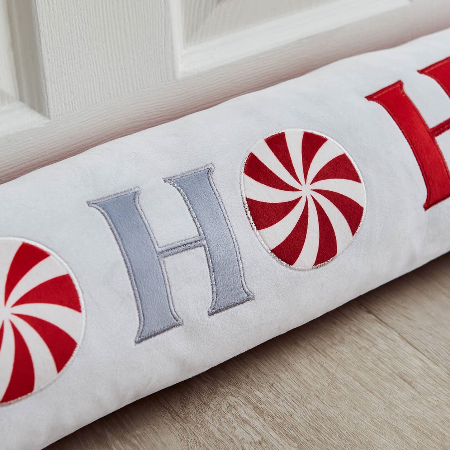 Christmas Ho Ho Ho Door Draught Excluder White / Red