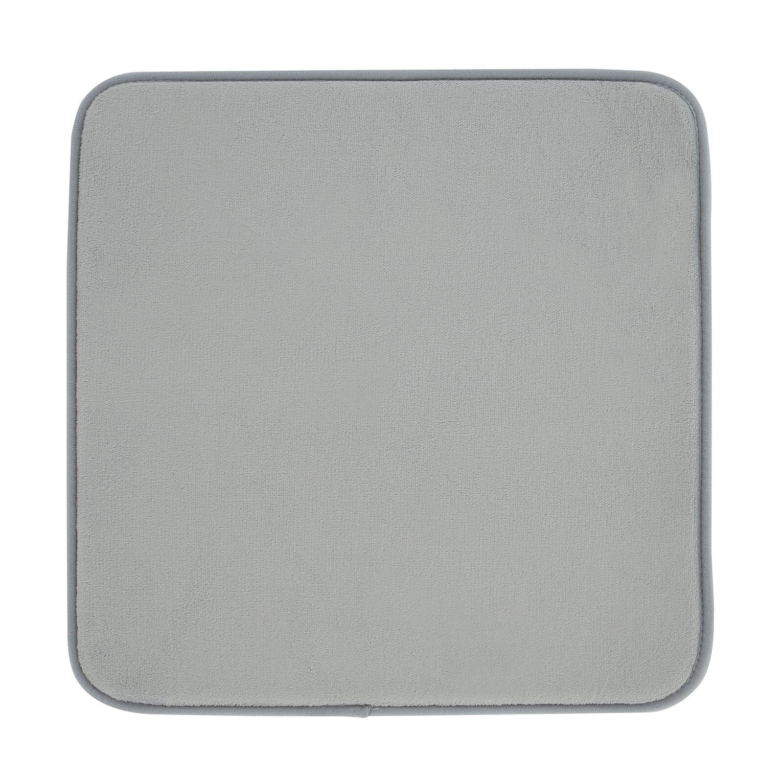 Anti-Bacterial Memory Foam Silver Shower Mat