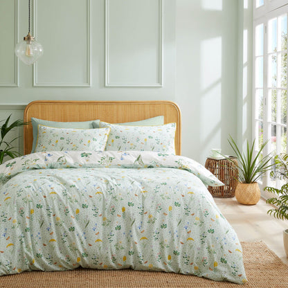 Botanical Cottage Garden White Duvet Cover Set