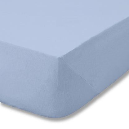 Brushed Cotton Lansfield Blue Fitted Sheet