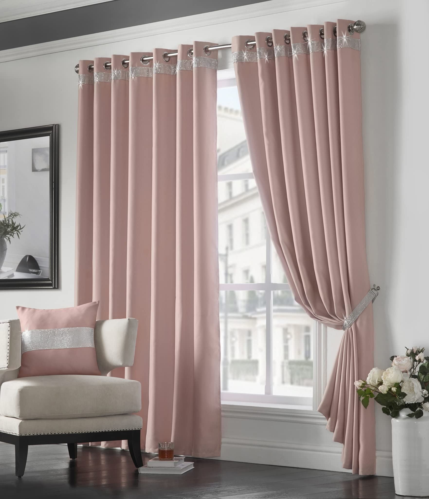 Palace Blush Eyelet Curtains