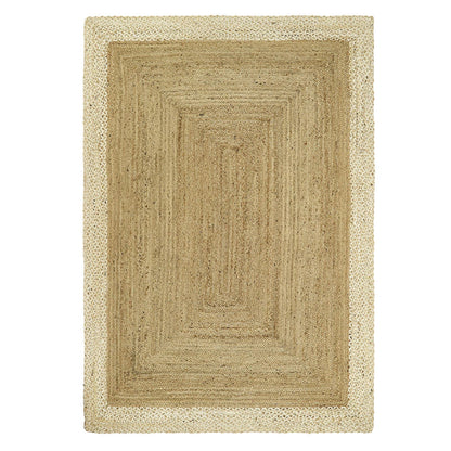 Jute Border Natural White Natural Rugs