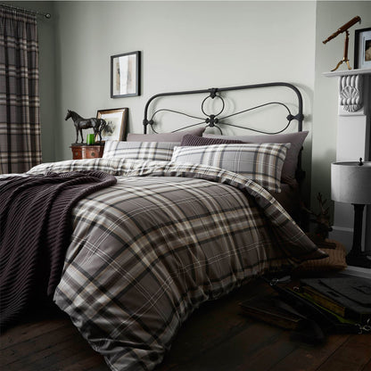 Kelso Tartan Charcoal Duvet Set