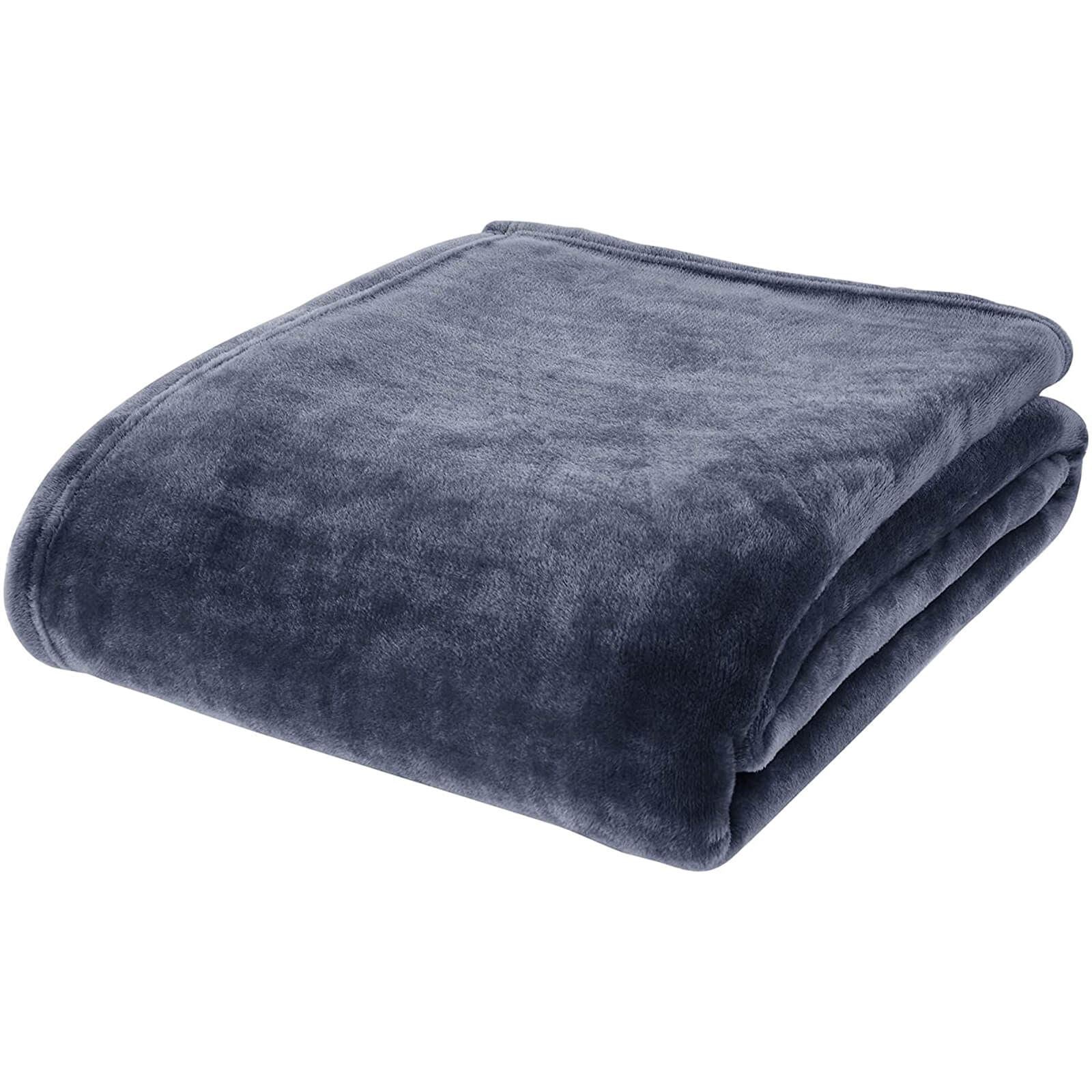 Raschel Navy Throw