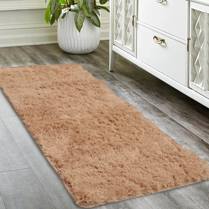 Soft Washable Cosy Champagne Plain Rug