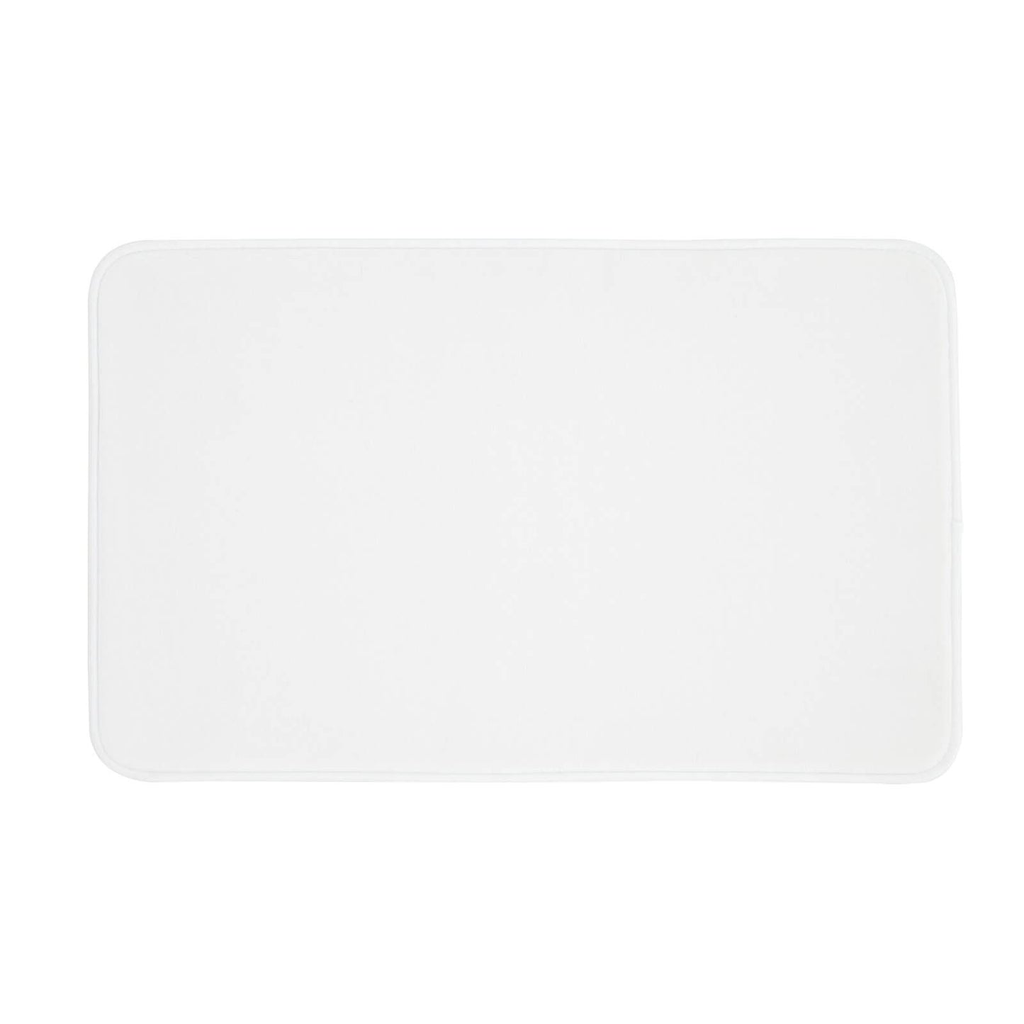 Anti-Bacterial Memory Foam White Bath Mat