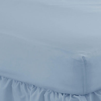 Percale Light Blue Fitted Sheet