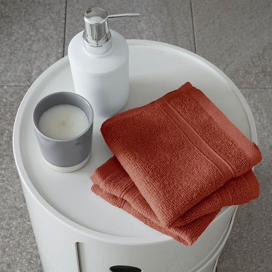 Zero Twist Terracotta Bath Sheet Pair