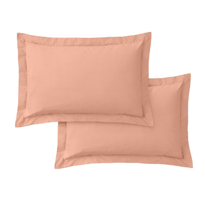 200 Thread Count Cotton Percale Clay Pillow case Pair with envelope closure