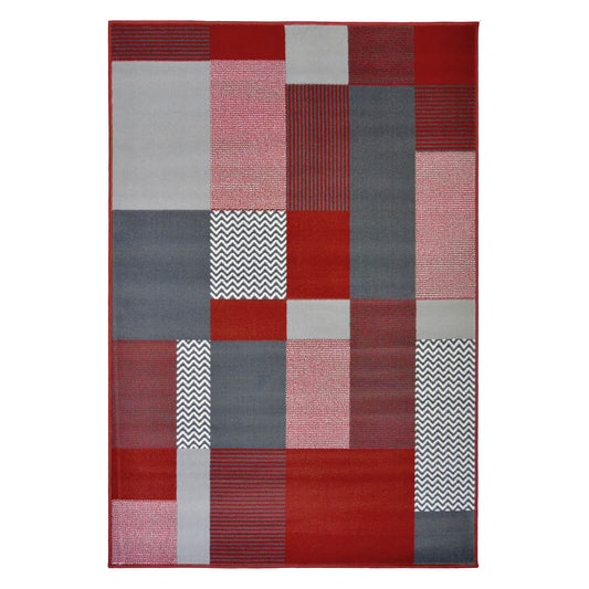 Maestro Montreal Red Blocks Rug