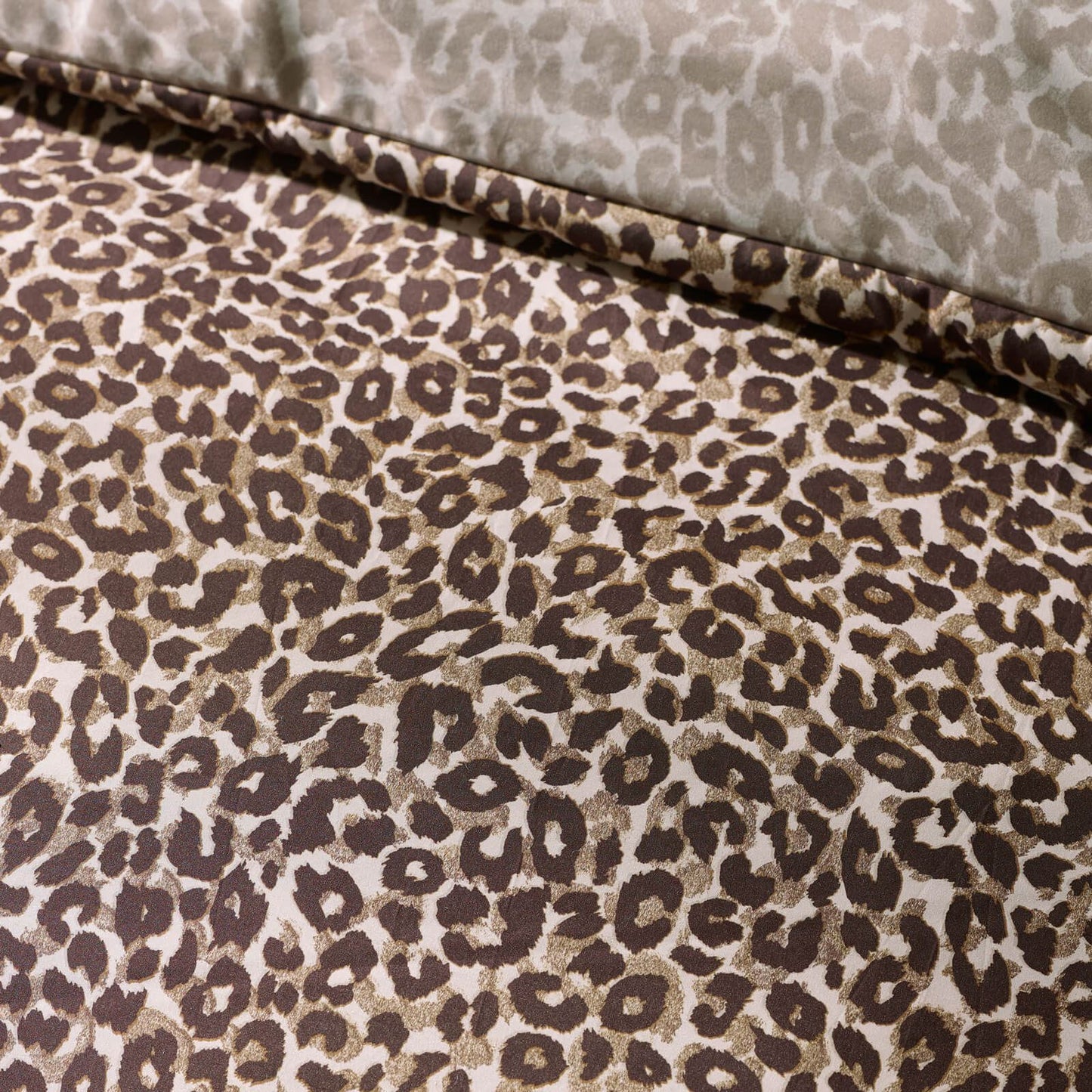 Catherine Lansfield Animal Print Bedding Duvet Cover Set Brown
