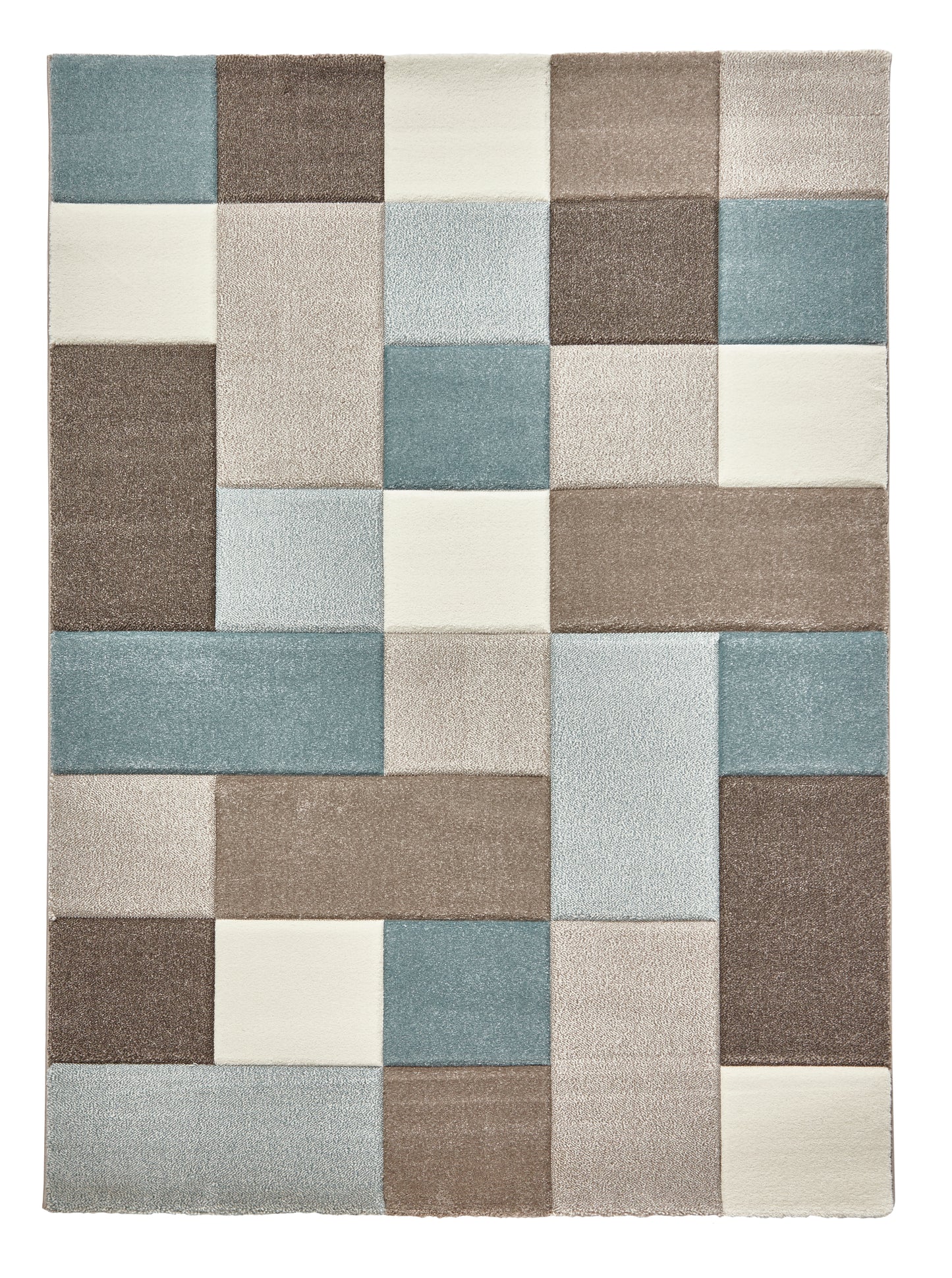 Brooklyn 646 Teal Blue Modern Rugs