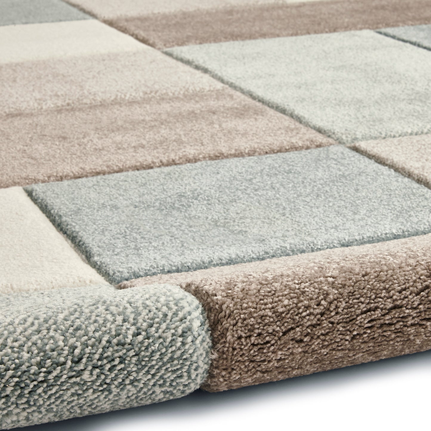 Brooklyn 646 Teal Blue Modern Rugs
