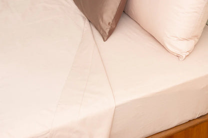 Essentials Percale Pink Flat Sheet