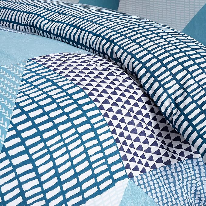 Larsson Geo Teal Duvet Set