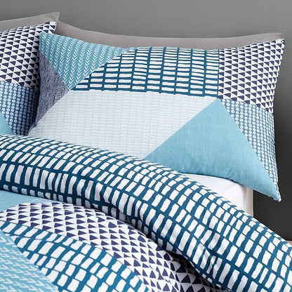 Larsson Geo Teal Duvet Set