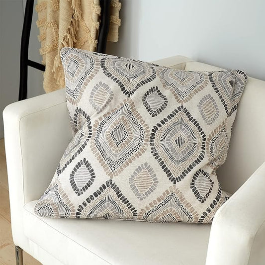 Ziri Geo Natural Filled Cushion