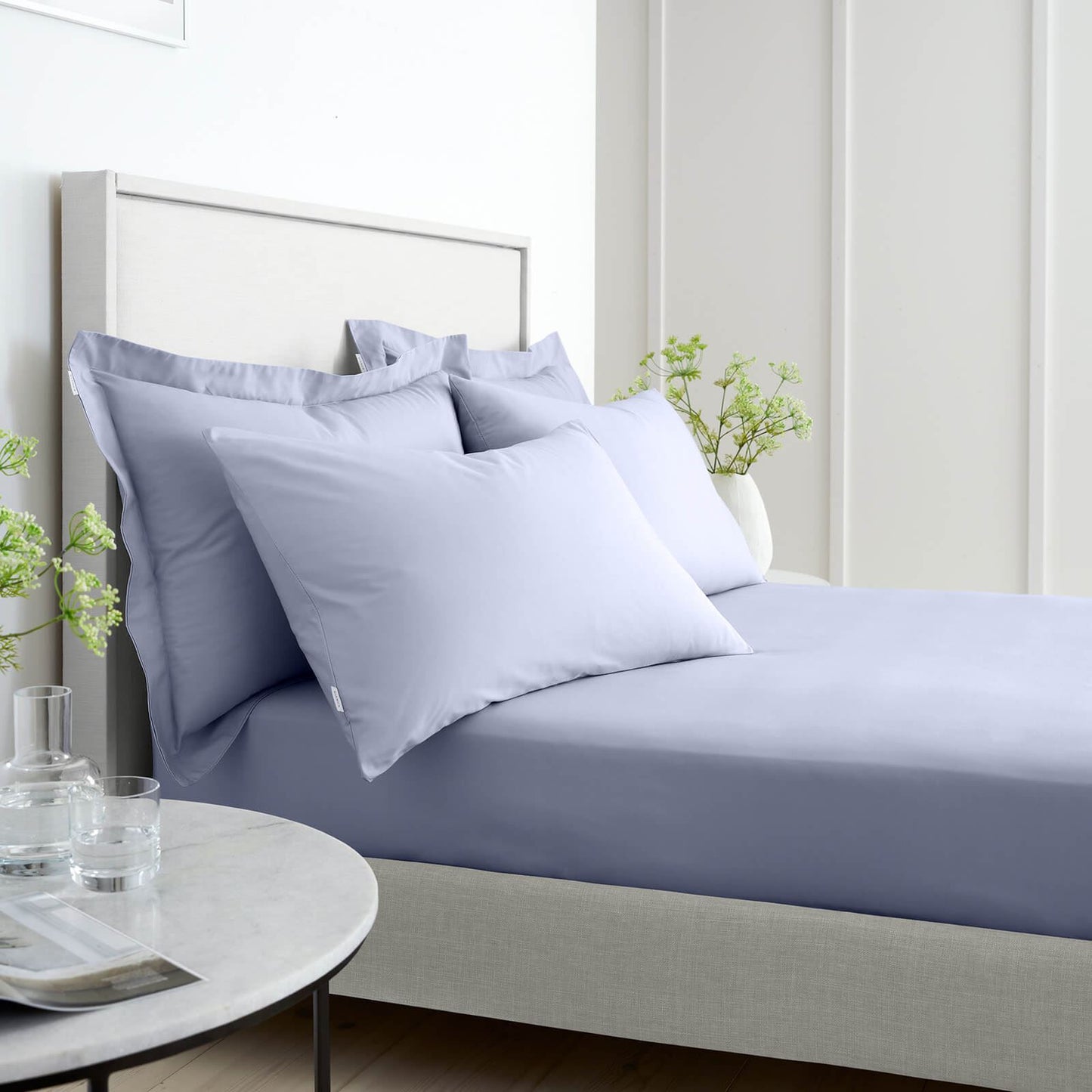 200 Thread Count Cotton Percale Lavender Fitted Sheet