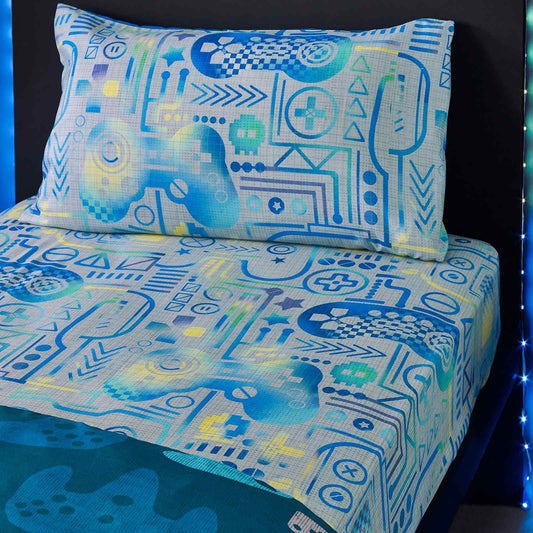 Gamer Grey Fitted Sheet