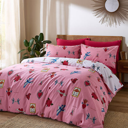 Their Nibs Mon Coeur Pink Duvet Cover Set
